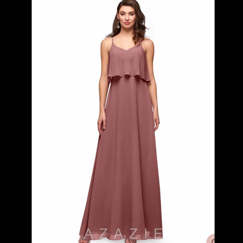 Azazie Desiree in Desert Rose